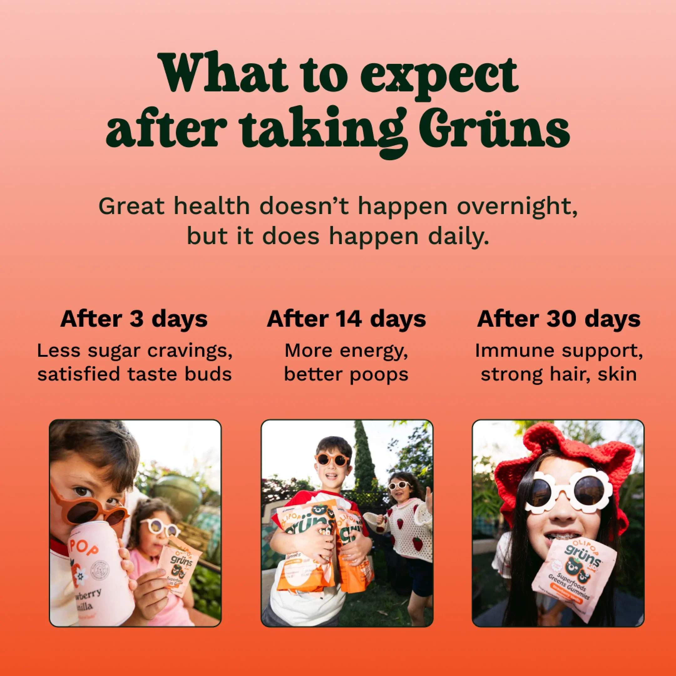 Grüns Kids OLIPOP® - A Smarter Way to Snack Well